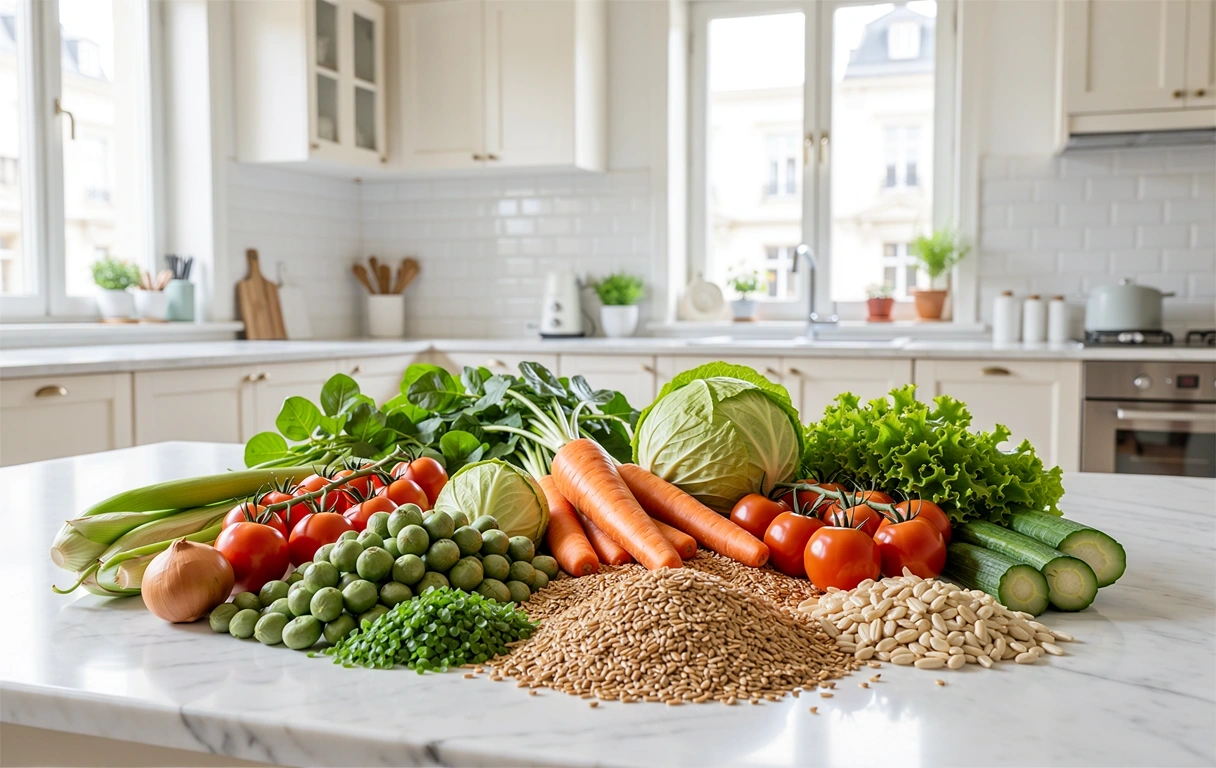 Frische gesunde Lebensmittel für Ernährungsberatung